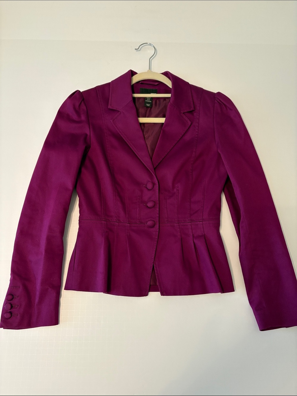 Kacey Montoya’s Closet | H&M Purple Peplum Blazer Jacket
